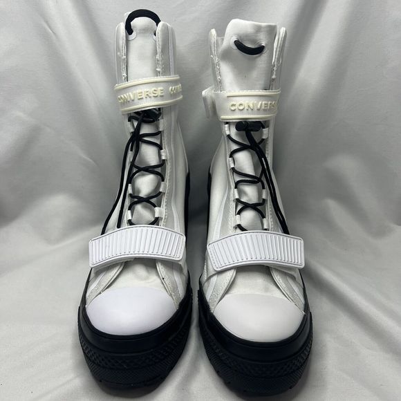 Converse All Star Chuck Taylor GR82 Platform Heel Boot Size 10 Womens White Shoe - Picture 2 of 14